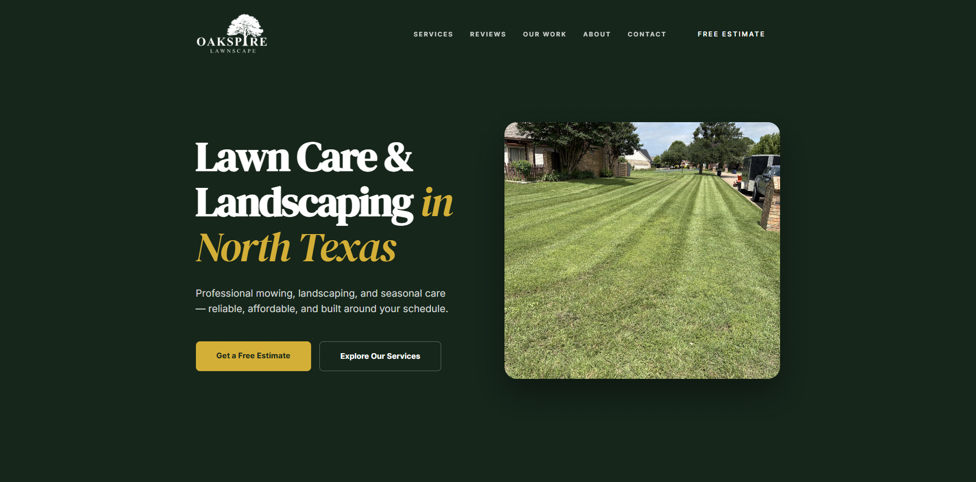 Oakspire Lawnscape — client project